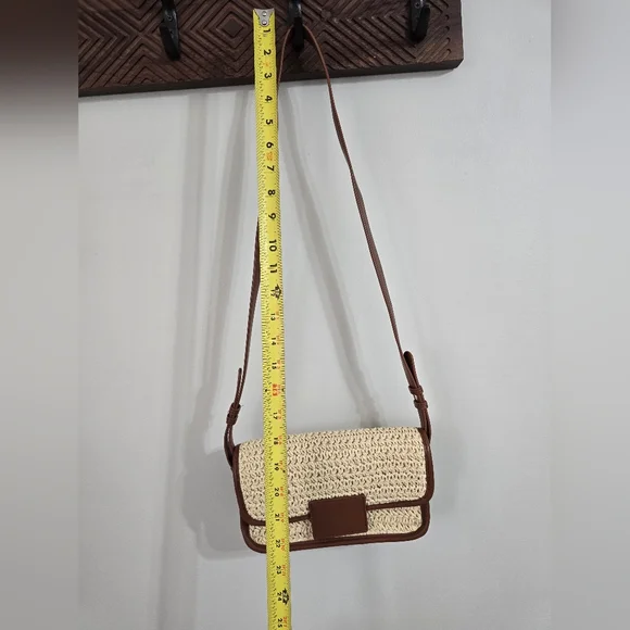 NWOT Ann Taylor LOFT Raffia Shoulder Bag/Crossbody - Picture 11 of 12